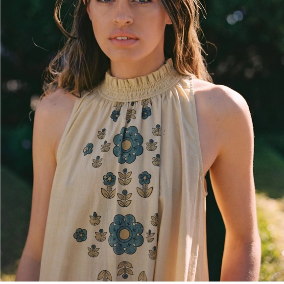 Christy Dawn Floral Maxi Dress in Cream and Green - Picture 3 of 7